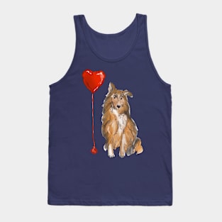 Watercolor Shetland sheepdog Tank Top